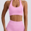 Define Luxe halternek sportbeha in bubblegumroze
