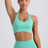 Define Luxe halternek sportbeha in mint
