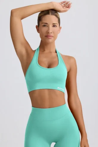 Define Luxe halternek sportbeha in mint