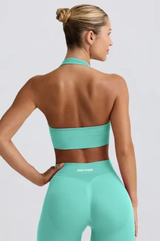 Define Luxe halternek sportbeha in mint
