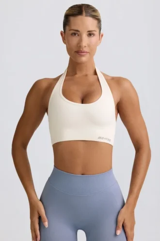 Define Luxe halternek sportbeha in wit