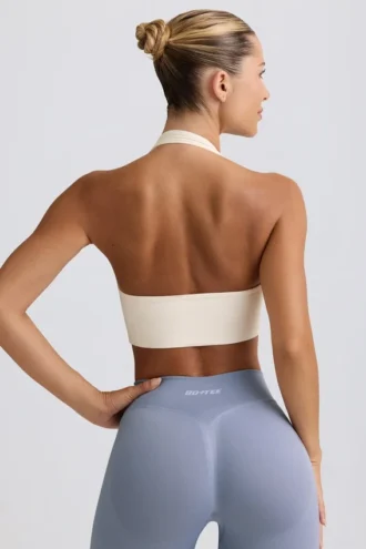 Define Luxe halternek sportbeha in wit