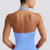 Define Luxe halternek-tanktop in lichtblauw