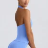 Define Luxe halternek-tanktop in lichtblauw
