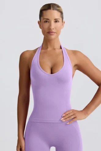 Define Luxe haltertop in lila