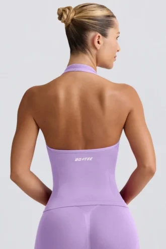 Define Luxe haltertop in lila