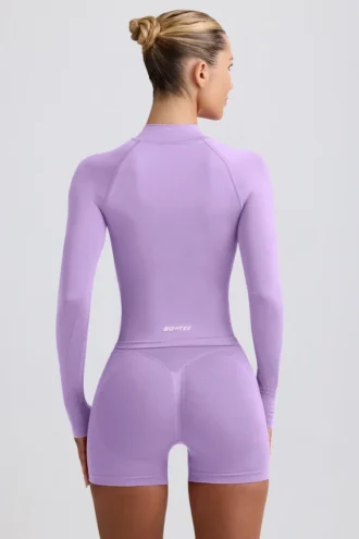 Define Luxe jasje met ritssluiting in lila