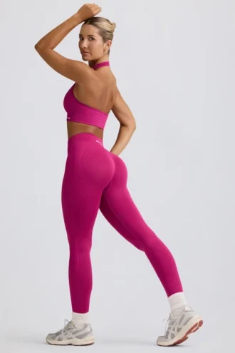 Define Luxe legging met hoge taille in Berry