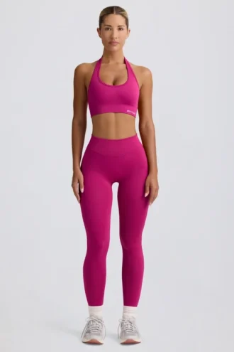 Define Luxe legging met hoge taille in Berry