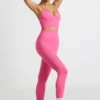 Define Luxe legging met hoge taille in felroze