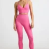 Define Luxe legging met hoge taille in felroze