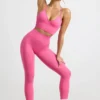 Define Luxe legging met hoge taille in felroze