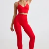 Define Luxe legging met hoge taille in rood