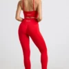 Define Luxe legging met hoge taille in rood