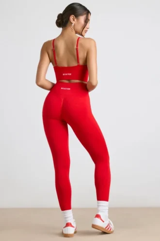 Define Luxe legging met hoge taille in rood