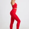 Define Luxe legging met hoge taille in rood