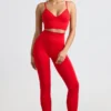 Define Luxe legging met hoge taille in rood