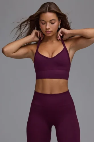 Define Luxe Multiway-sportbeha in Grape