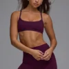 Define Luxe Multiway sportbeha met open rug in Grape