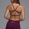 Define Luxe Multiway sportbeha met open rug in Grape