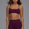 Define Luxe Multiway sportbeha met open rug in Grape