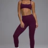 Define Luxe Multiway sportbeha met open rug in Grape
