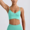 Define Luxe sportbeha met V-hals in mint