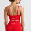 Define Luxe sportbeha met V-hals in rood