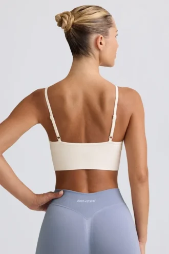 Define Luxe sportbeha met V-hals in wit