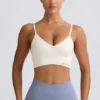 Define Luxe sportbeha met V-hals in wit
