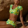 Delos Booty badmode met groene print