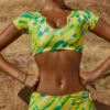 Delos Booty badmode met groene print