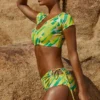 Delos Booty badmode met groene print