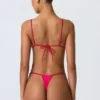 Delray gerimpelde string-bikinibroekje in frambozenroze