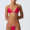 Delray gerimpelde string-bikinibroekje in frambozenroze