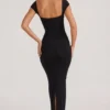 Dolcezza maxi-jurk met sweetheart-halslijn in zwart