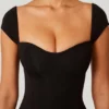 Dolcezza maxi-jurk met sweetheart-halslijn in zwart