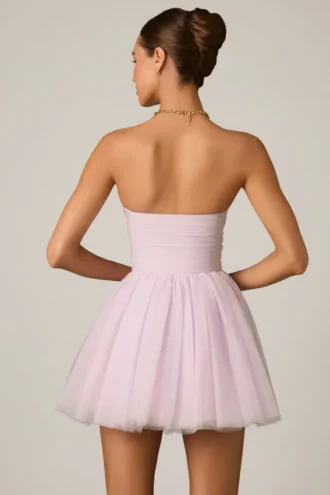 Dottie Tule Corset Minijurk in Lila