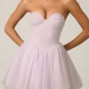 Dottie Tule Corset Minijurk in Lila