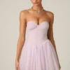 Dottie Tule Corset Minijurk in Lila