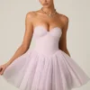 Dottie Tule Corset Minijurk in Lila