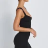Dove Modal Sweetheart Neckline Bodycon Minijurk in Black