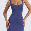 Dove Modal Sweetheart Neckline Bodycon Minijurk in Navy