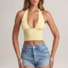 Drew Modal haltertop in Lemon Sherbet