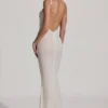 Duhamel maxi-jurk met versierde rug in wit