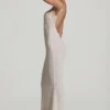Duhamel maxi-jurk met versierde rug in wit
