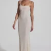 Duhamel maxi-jurk met versierde rug in wit