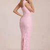 Elisa maxijurk met sweetheart-hals in Blossom Pink