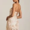 Eliselle versierde strapless korsetminijurk in ivoor