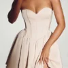 Emeline Corset Tule Minijurk in ivoor